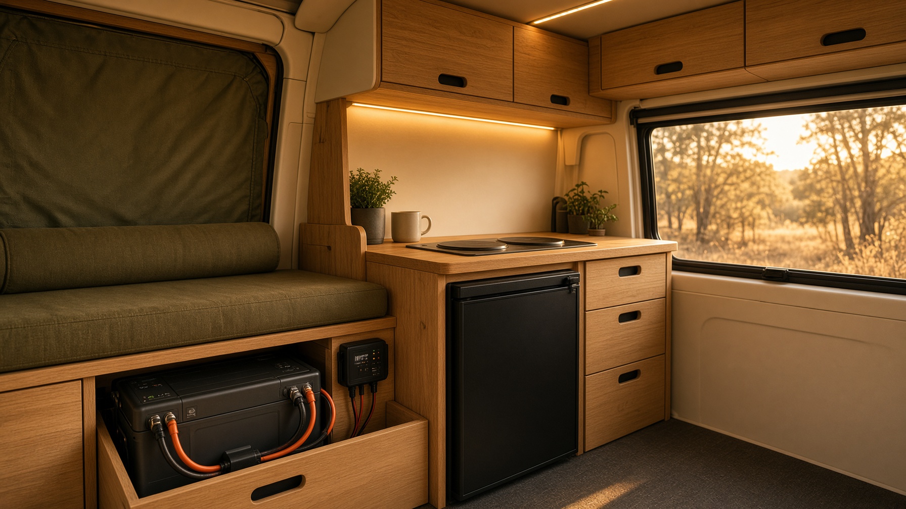 Native 48-volt DC setup in a camper van